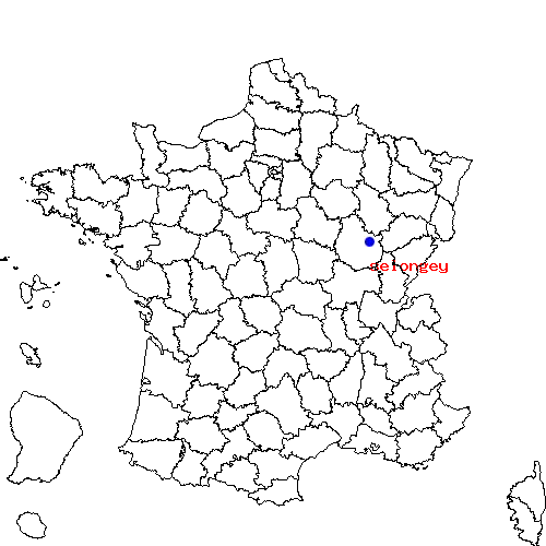 localisation sur le carte de selongey 