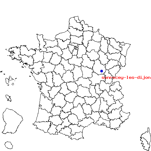 localisation sur le carte de sennecey-les-dijon 