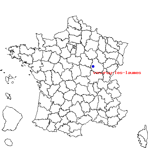 localisation sur le carte de venarey-les-laumes 