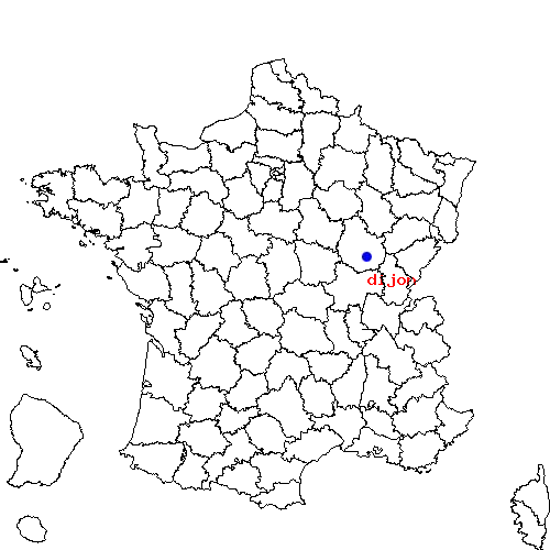 localisation sur le carte de dijon 