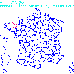 localisation sur le carte de Perros-Guirec 22700