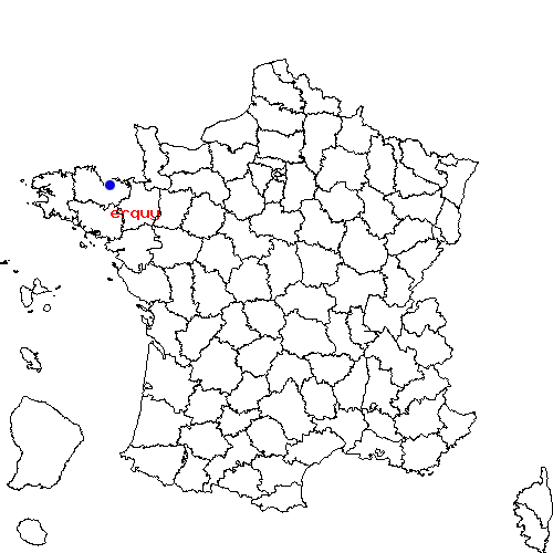 localisation sur le carte de erquy 