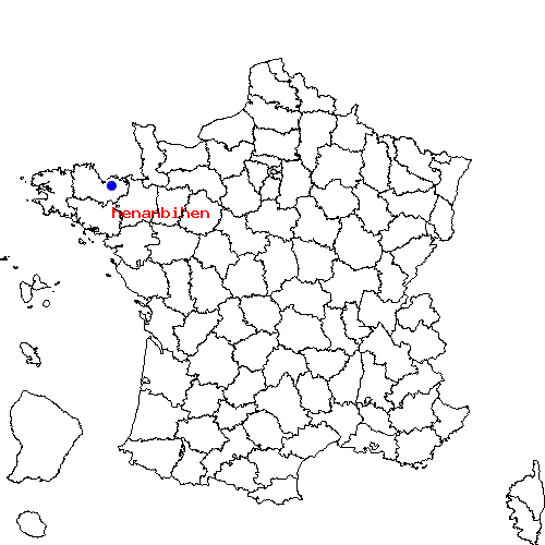localisation sur le carte de henanbihen 