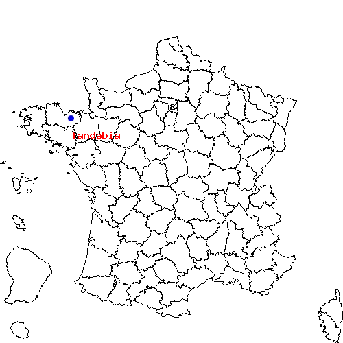 localisation sur le carte de landebia 