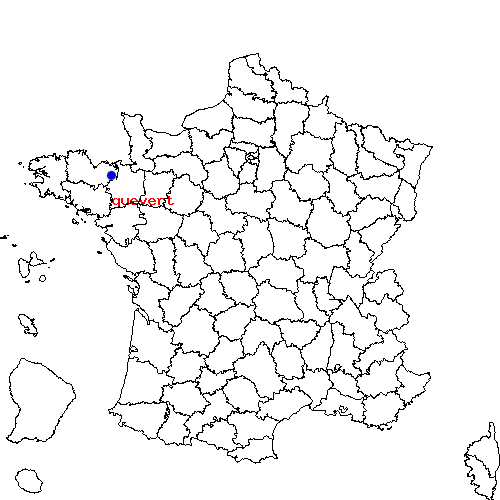 localisation sur le carte de quevert 