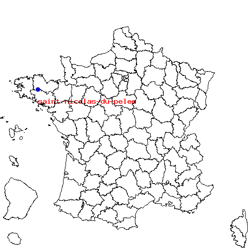 localisation sur le carte de saint-nicolas-du-pelem 