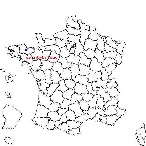 localisation sur le carte de saint-brieuc 