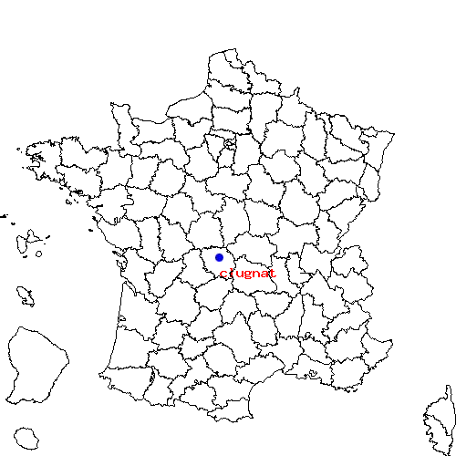 localisation sur le carte de clugnat 