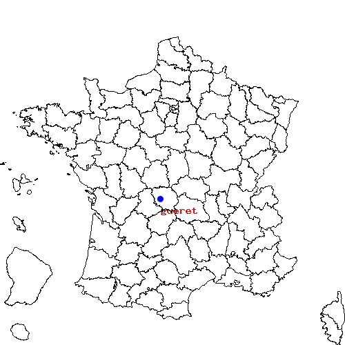 localisation sur le carte de gueret 