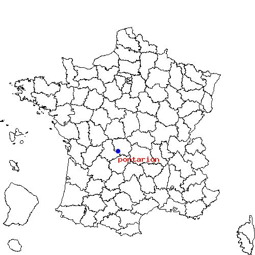 localisation sur le carte de pontarion 
