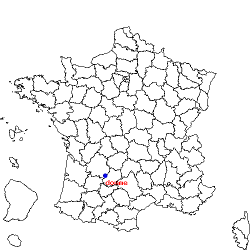 localisation sur le carte de domme 