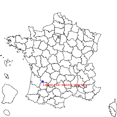 localisation sur le carte de lamonzie-saint-martin 