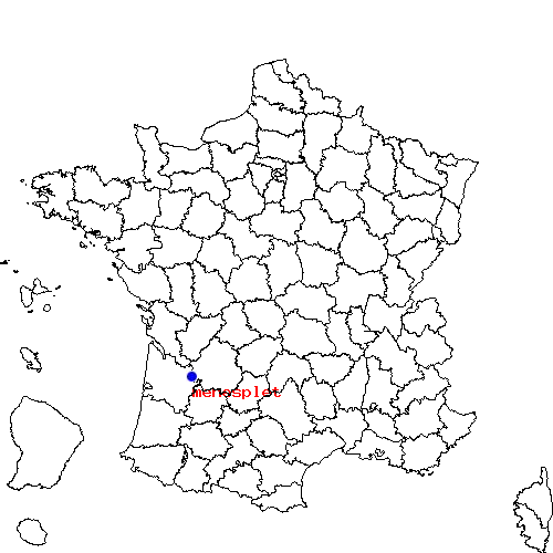 localisation sur le carte de menesplet 