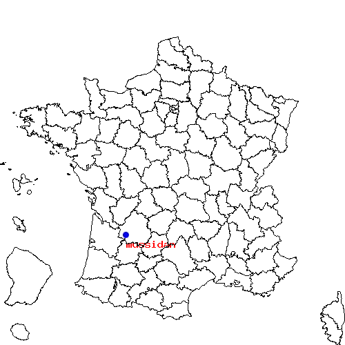 localisation sur le carte de mussidan 