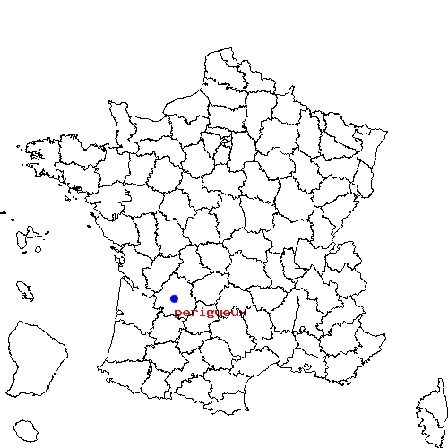 localisation sur le carte de perigueux 