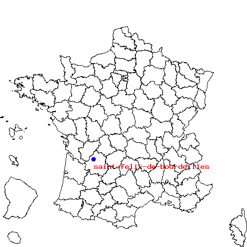localisation sur le carte de saint-felix-de-bourdeilles 