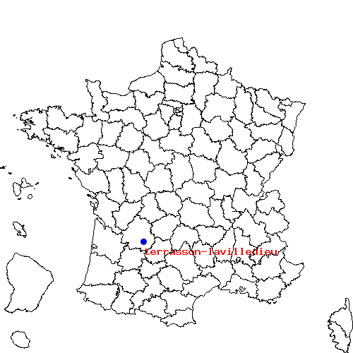 localisation sur le carte de terrasson-lavilledieu 