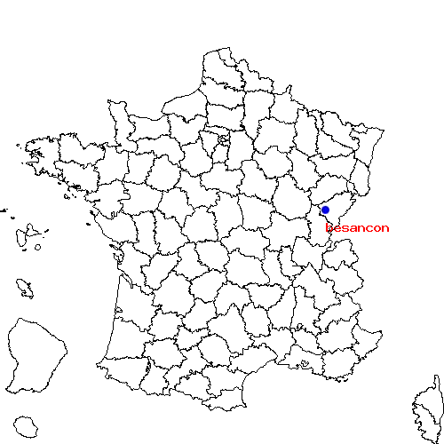 localisation sur le carte de besancon 