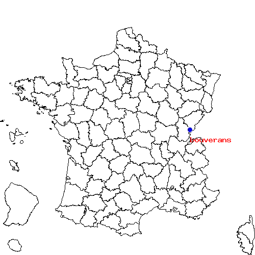 localisation sur le carte de bouverans 