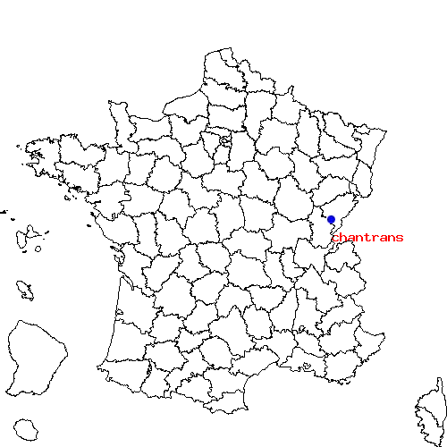 localisation sur le carte de chantrans 