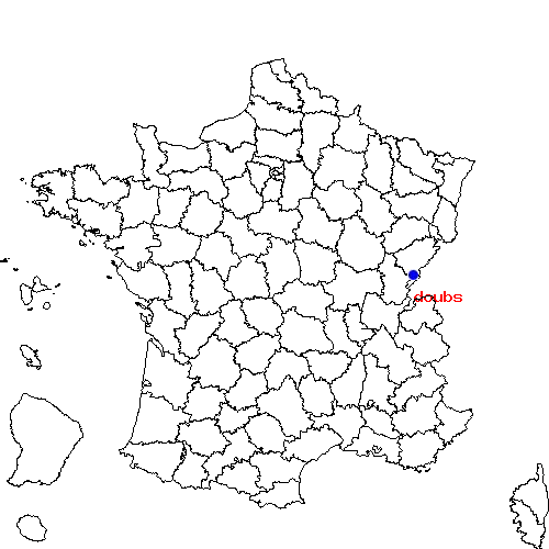 localisation sur le carte de doubs 