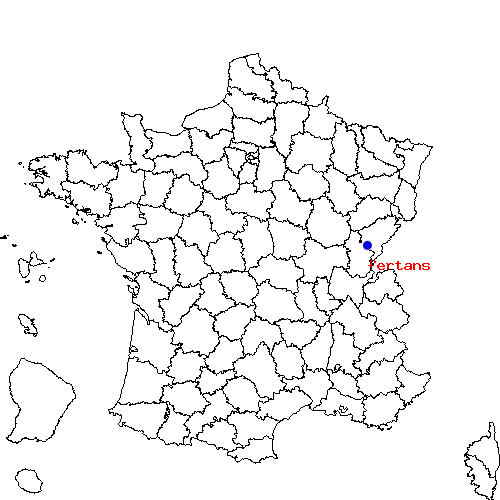localisation sur le carte de fertans 