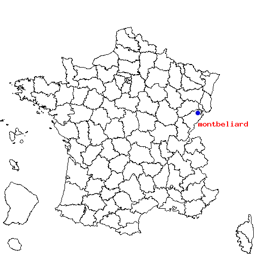 localisation sur le carte de montbeliard 