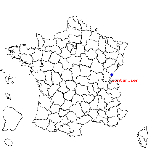 localisation sur le carte de pontarlier 