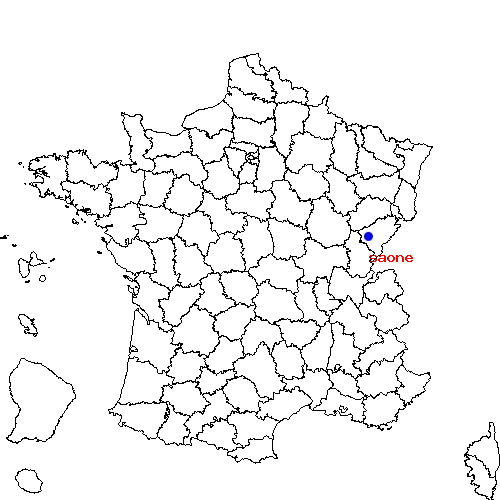 saone sur la carte de France localisation sur le carte de saone