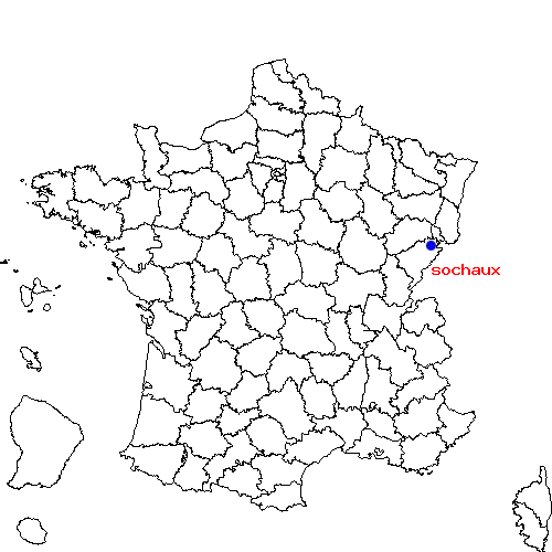 localisation sur le carte de sochaux 