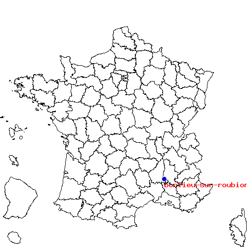 localisation sur le carte de bonlieu-sur-roubion 