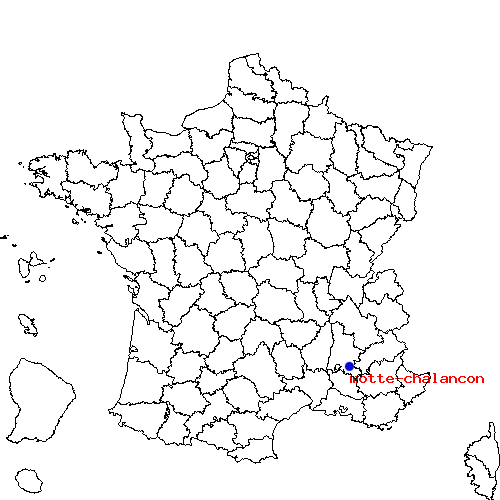 localisation sur le carte de motte-chalancon 