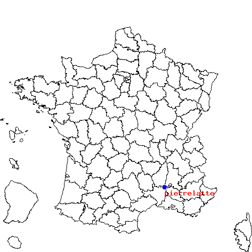 localisation sur le carte de pierrelatte 