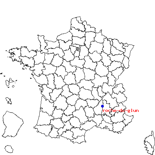 localisation sur le carte de roche-de-glun 
