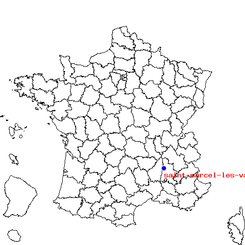 localisation sur le carte de saint-marcel-les-valence 