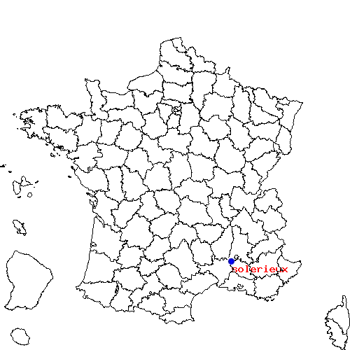 localisation sur le carte de solerieux 