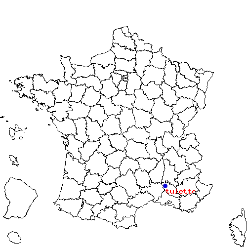 localisation sur le carte de tulette 