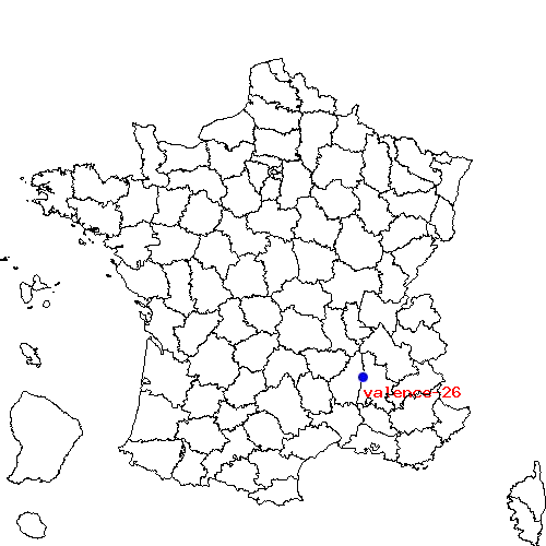 localisation sur le carte de valence-26 