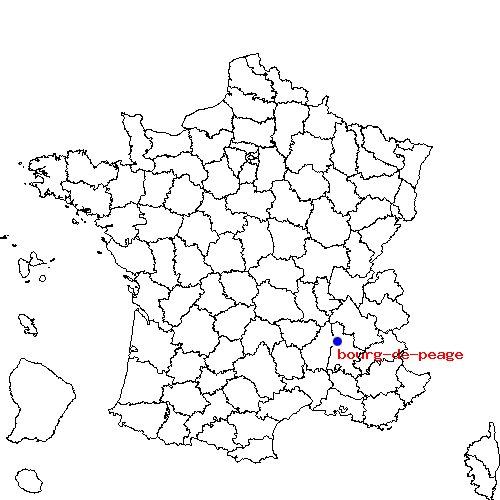 localisation sur le carte de bourg-de-peage 