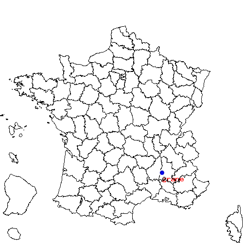 localisation sur le carte de grane 