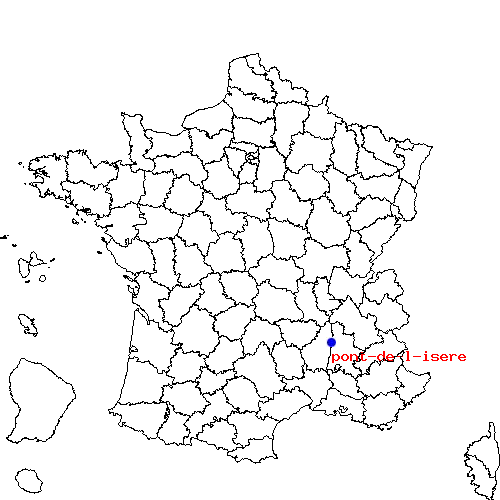localisation sur le carte de pont-de-l-isere 