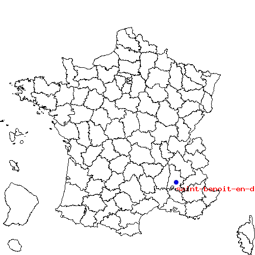 localisation sur le carte de saint-benoit-en-diois 