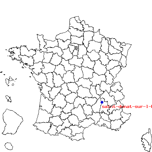 localisation sur le carte de saint-donat-sur-l-herbasse 