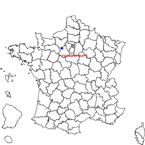 localisation sur le carte de nonancourt 