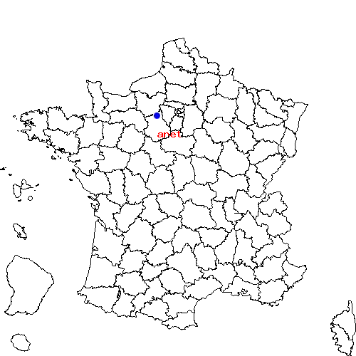 localisation sur le carte de anet 