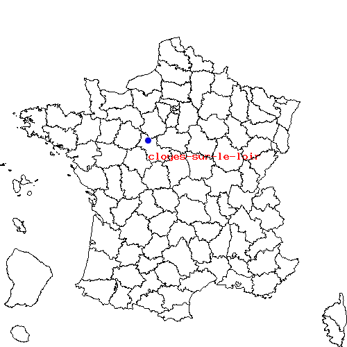 localisation sur le carte de cloyes-sur-le-loir 