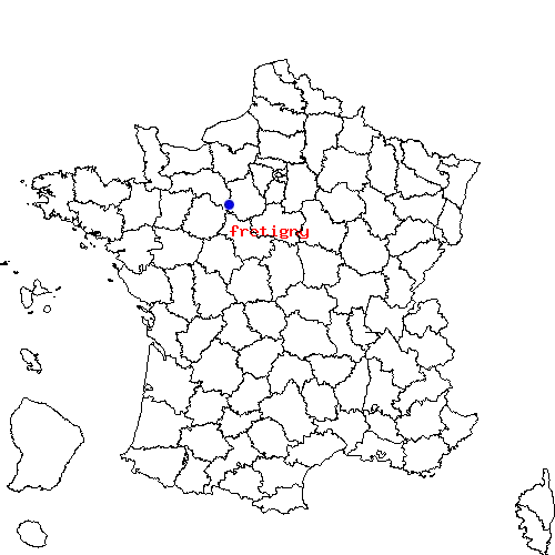 localisation sur le carte de fretigny 