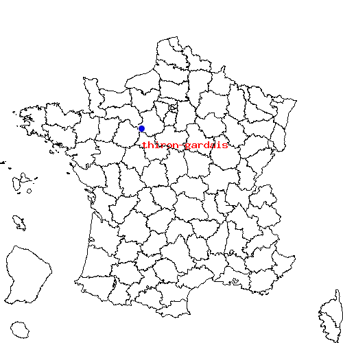 localisation sur le carte de thiron-gardais 