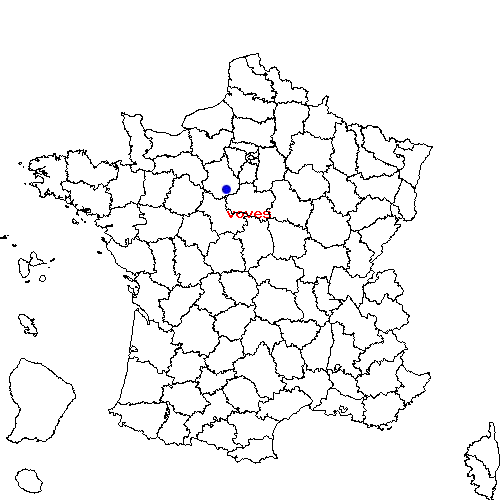 localisation sur le carte de voves 