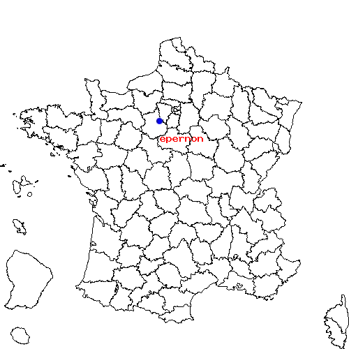 localisation sur le carte de epernon 